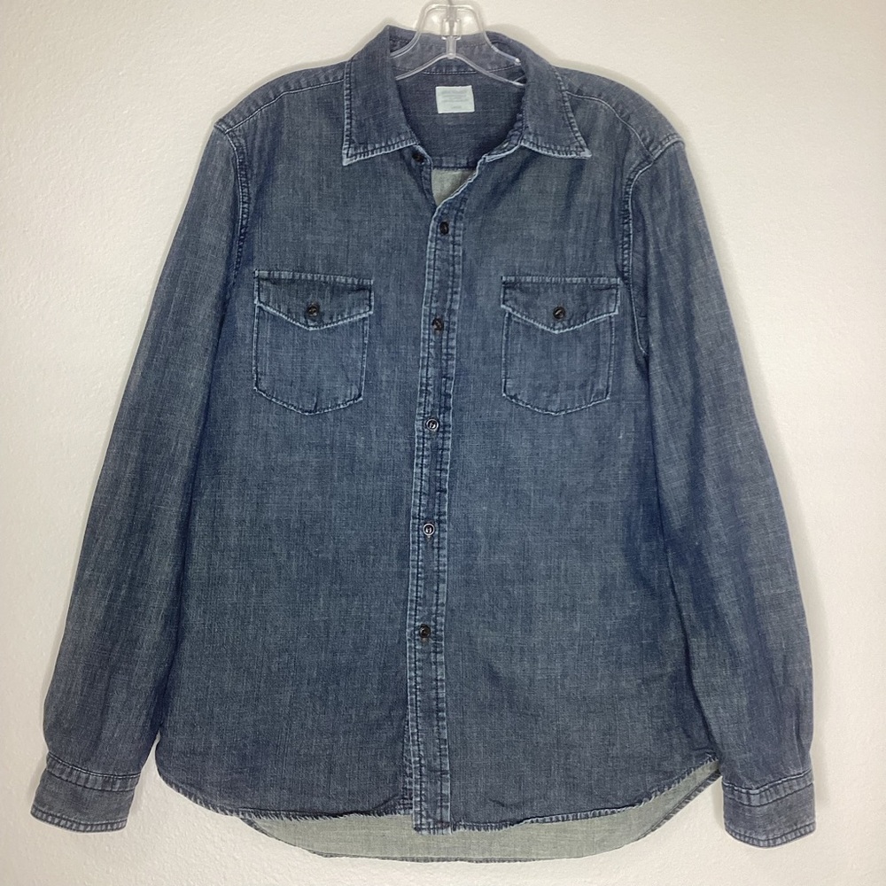 Back Number Dark Chambray Shirt JAPAN Lg